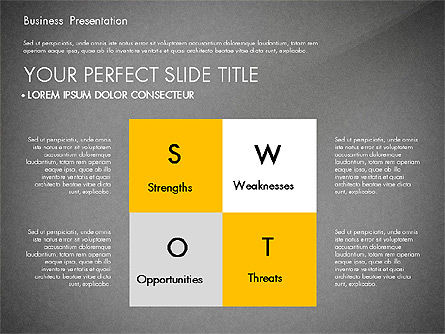 黄色和黑色的商务演示甲板, 幻灯片 10, 03221, 演示模板 — PoweredTemplate.com