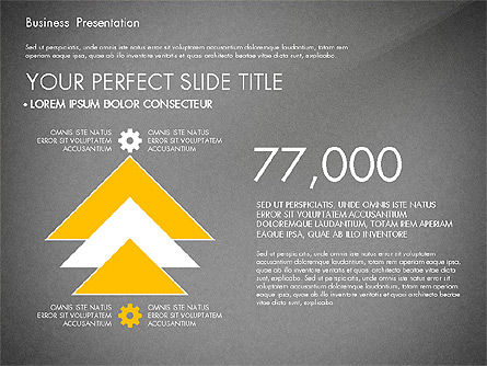 Geel en zwart zakelijke presentatie dek, Dia 12, 03221, Presentatie Templates — PoweredTemplate.com