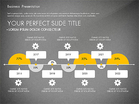 黄色和黑色的商务演示甲板, 幻灯片 16, 03221, 演示模板 — PoweredTemplate.com