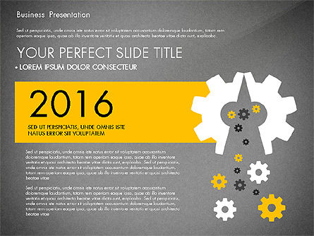 Cubierta de Presentación de Negocios Amarillo y Negro, Diapositiva 9, 03221, Plantillas de presentación — PoweredTemplate.com