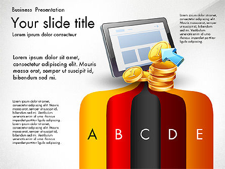 Finanz-Kurzfilm-Infografik-Deck, PowerPoint-Vorlage, 03222, Infografiken — PoweredTemplate.com