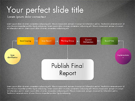 Diagrama del proceso de envío de informes, Diapositiva 13, 03223, Diagramas de proceso — PoweredTemplate.com