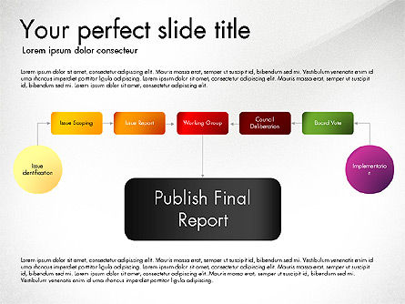 Report Submission Process Diagram, Slide 5, 03223, Process Diagrams — PoweredTemplate.com