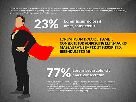 Opzioni diagramma con superman affari, Slide 11, 03224, Diagrammi Palco — PoweredTemplate.com