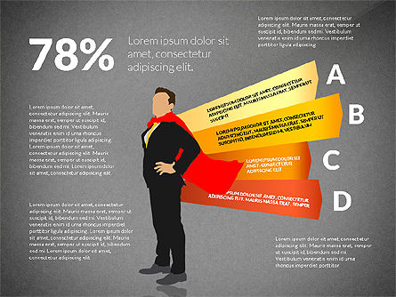 Pilihan Diagram Dengan Superman Bisnis, Slide 15, 03224, Diagram Panggung — PoweredTemplate.com