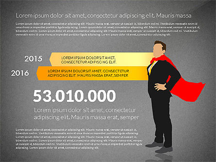 Opzioni diagramma con superman affari, Slide 16, 03224, Diagrammi Palco — PoweredTemplate.com