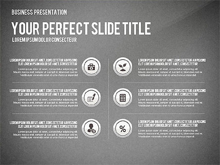 Presentation with Financial Icons, Slide 13, 03226, Presentation Templates — PoweredTemplate.com