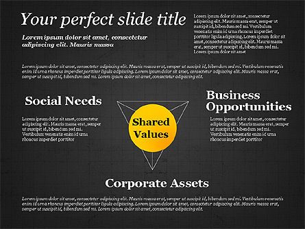 Shared Value Diagram, Slide 13, 03232, Business Models — PoweredTemplate.com