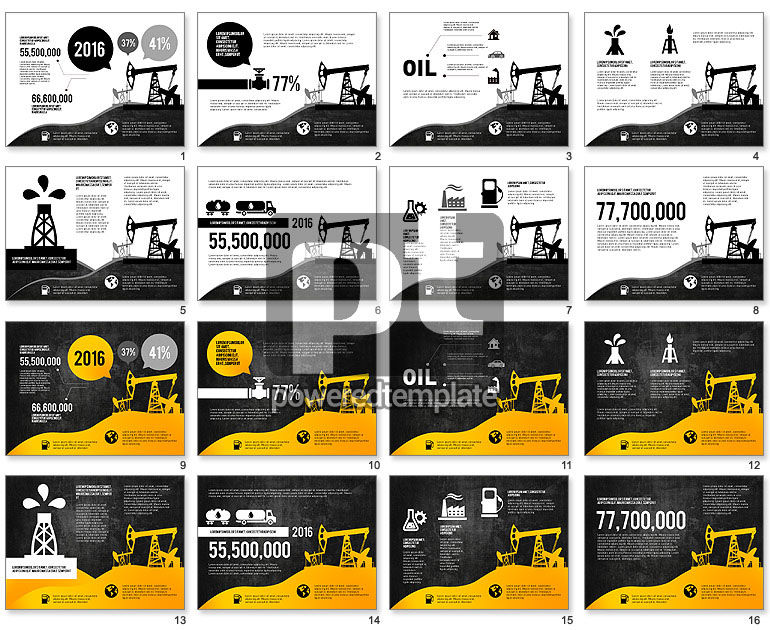 Oil and Gas Production Infographics