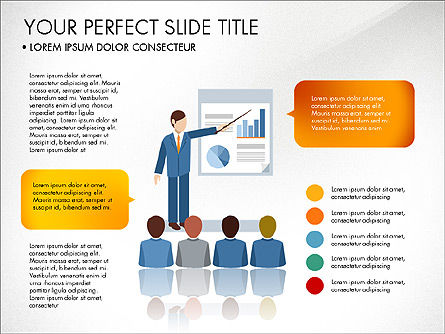 Business People Presentation Concept, PowerPoint Template, 03239, Shapes — PoweredTemplate.com