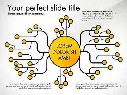 Kreativ-Organigramm-Toolbox, PowerPoint-Vorlage, 03245, Organisationsdiagramme — PoweredTemplate.com