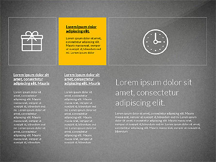 Flache Designpräsentation mit Formen, Folie 15, 03248, Präsentationsvorlagen — PoweredTemplate.com