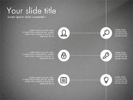 Flow Chart with Icons Concept, Slide 15, 03249, Flow Charts — PoweredTemplate.com