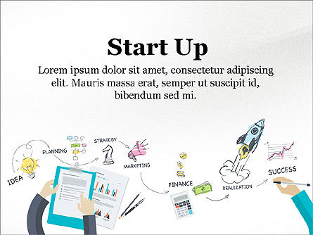 Startup Creative Presentation Template, PowerPoint Template, 03251, Presentation Templates — PoweredTemplate.com