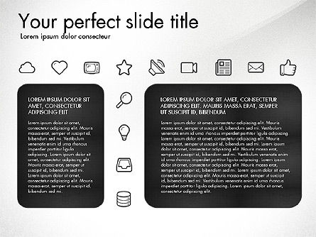 Collection d'icônes de ligne mince, Diapositive 4, 03252, Icônes — PoweredTemplate.com