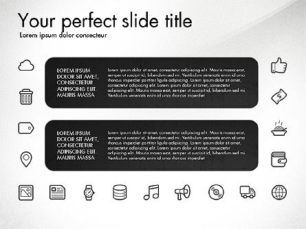 Thin Line Icons Collection, Slide 6, 03252, Icons — PoweredTemplate.com
