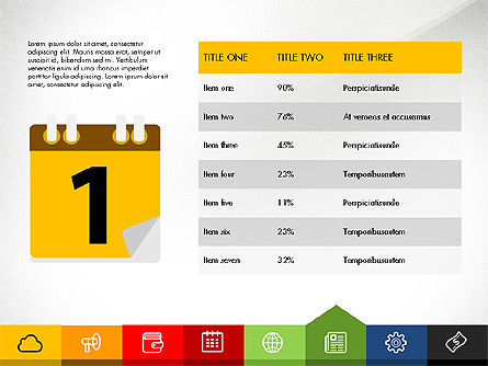 Template Presentasi Kreatif Dengan Tab, Slide 6, 03253, Templat Presentasi — PoweredTemplate.com