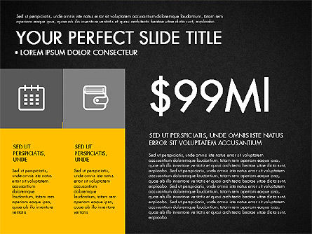 Monochrome Presentation in Flat Design Style, Slide 11, 03257, Presentation Templates — PoweredTemplate.com