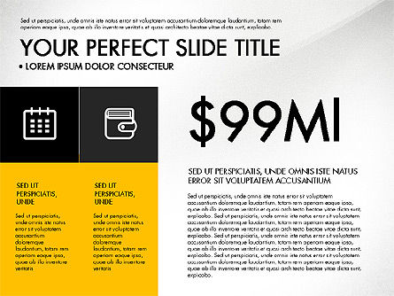 Présentation monochrome en style design plat, Diapositive 3, 03257, Modèles de présentations — PoweredTemplate.com