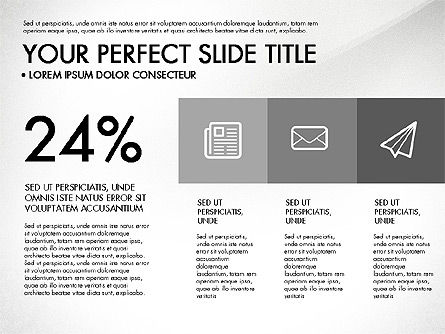 Presentazione in bianco e nero in stile design piatto, Slide 7, 03257, Modelli Presentazione — PoweredTemplate.com