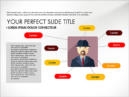 Team Profile in Material Design Style, Slide 3, 03258, Presentation Templates — PoweredTemplate.com