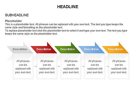 Timeline freccia Toolbox, Slide 12, 03273, Timelines & Calendars — PoweredTemplate.com