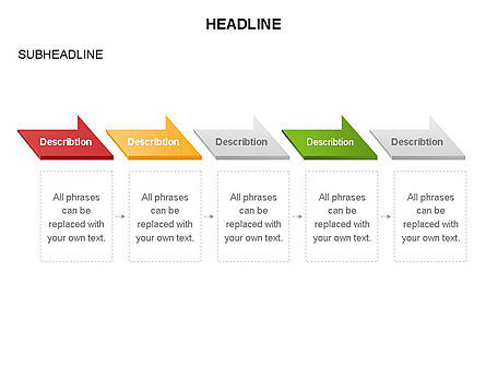 Timeline freccia Toolbox, Slide 17, 03273, Timelines & Calendars — PoweredTemplate.com