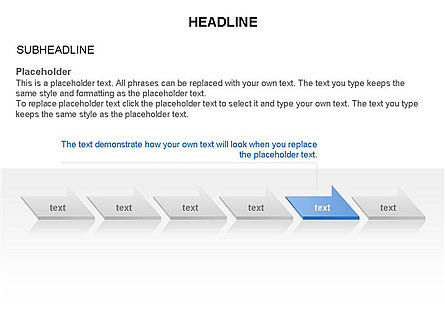 Boîte à outils de flèches de temps, Diapositive 4, 03273, Timelines & Calendars — PoweredTemplate.com