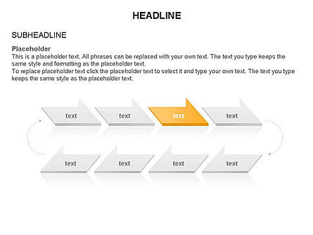 Timeline freccia Toolbox, Slide 8, 03273, Timelines & Calendars — PoweredTemplate.com