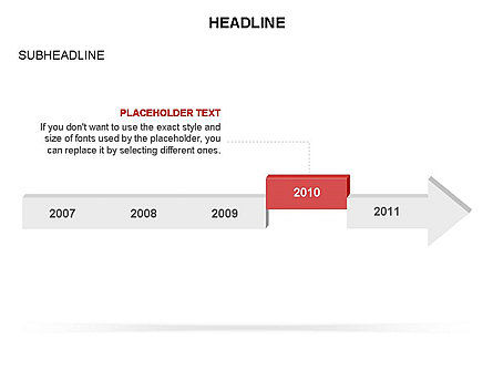 Caja de herramientas de las flechas de la cascada, Diapositiva 12, 03278, Timelines & Calendars — PoweredTemplate.com