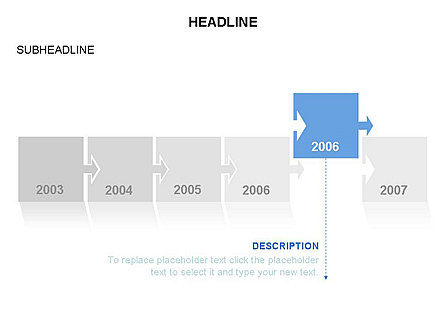 Timeline arrow puzzel toolbox, Dia 29, 03280, Timelines & Calendars — PoweredTemplate.com