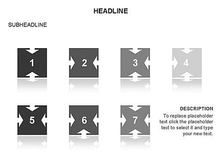 Timeline freccia toolbox puzzle, Slide 38, 03280, Timelines & Calendars — PoweredTemplate.com