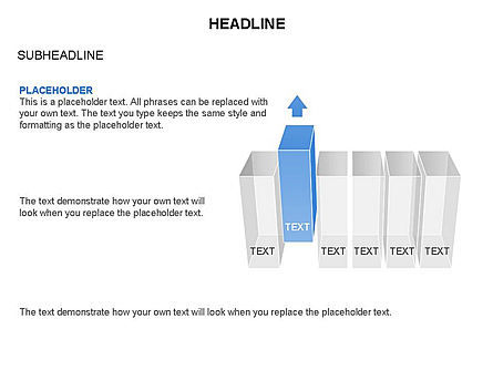 プラットフォーム層と直方体, スライド 24, 03291, 段階図 — PoweredTemplate.com