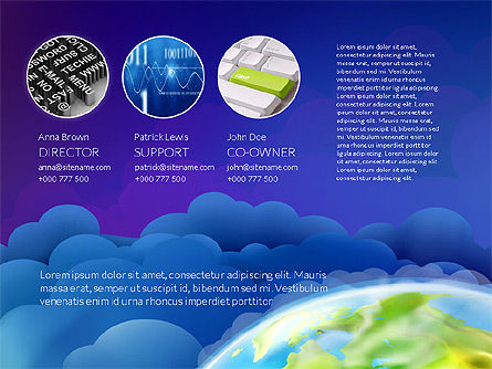 Data Driven Presentation on Globe Background, 03300, Presentation Templates — PoweredTemplate.com