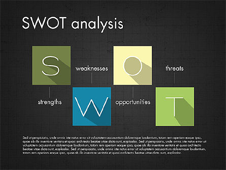 Swot matrix, Deslizar 12, 03302, Modelos de Negócio — PoweredTemplate.com