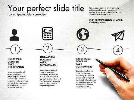 Plantilla de presentación delgada y gris, Plantilla de PowerPoint, 03306, Plantillas de presentación — PoweredTemplate.com