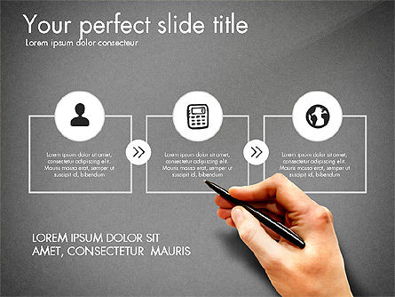 Plantilla de presentación delgada y gris, Diapositiva 12, 03306, Plantillas de presentación — PoweredTemplate.com
