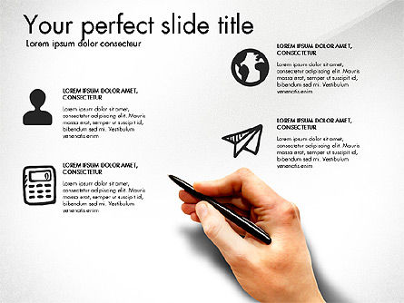 Plantilla de presentación delgada y gris, Diapositiva 8, 03306, Plantillas de presentación — PoweredTemplate.com