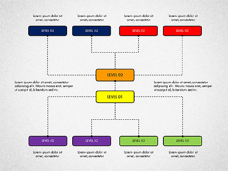 Kotak Bagan Bagan Organisasi, Templat PowerPoint, 03308, Bagan Organisasi — PoweredTemplate.com