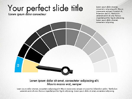 Hoekige metergrafiek toolbox, PowerPoint-sjabloon, 03309, Stage diagrams — PoweredTemplate.com