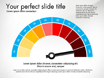 角度ゲージチャートツールボックス, スライド 10, 03309, 段階図 — PoweredTemplate.com