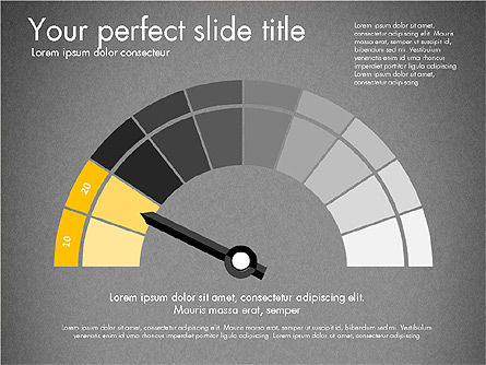 각도 게이지 차트 도구 상자, 슬라이드 12, 03309, 단계 도표 — PoweredTemplate.com