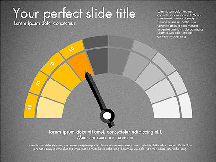 각도 게이지 차트 도구 상자, 슬라이드 14, 03309, 단계 도표 — PoweredTemplate.com