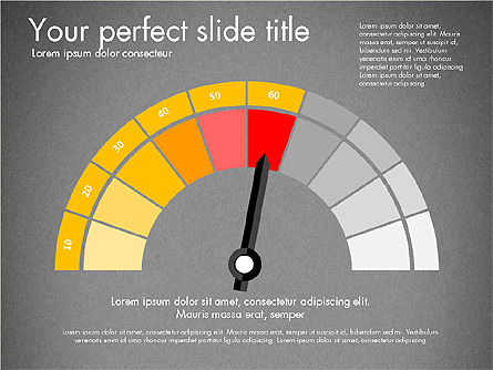 각도 게이지 차트 도구 상자, 슬라이드 16, 03309, 단계 도표 — PoweredTemplate.com