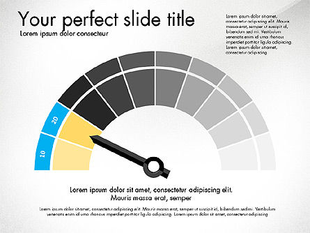 각도 게이지 차트 도구 상자, 슬라이드 2, 03309, 단계 도표 — PoweredTemplate.com