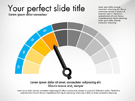 각도 게이지 차트 도구 상자, 슬라이드 4, 03309, 단계 도표 — PoweredTemplate.com