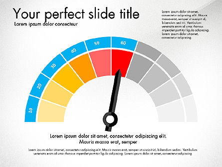 각도 게이지 차트 도구 상자, 슬라이드 6, 03309, 단계 도표 — PoweredTemplate.com