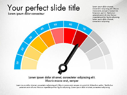 角度ゲージチャートツールボックス, スライド 7, 03309, 段階図 — PoweredTemplate.com