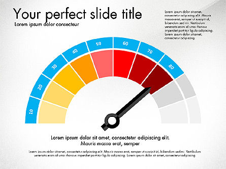 각도 게이지 차트 도구 상자, 슬라이드 8, 03309, 단계 도표 — PoweredTemplate.com