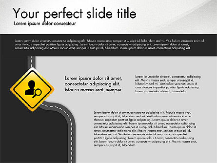 Road and Signs Concept, 03310, Shapes — PoweredTemplate.com